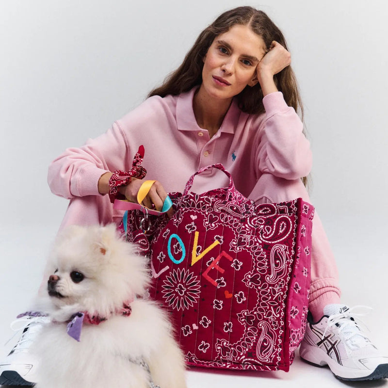 Love Knot Tote Bag, Red