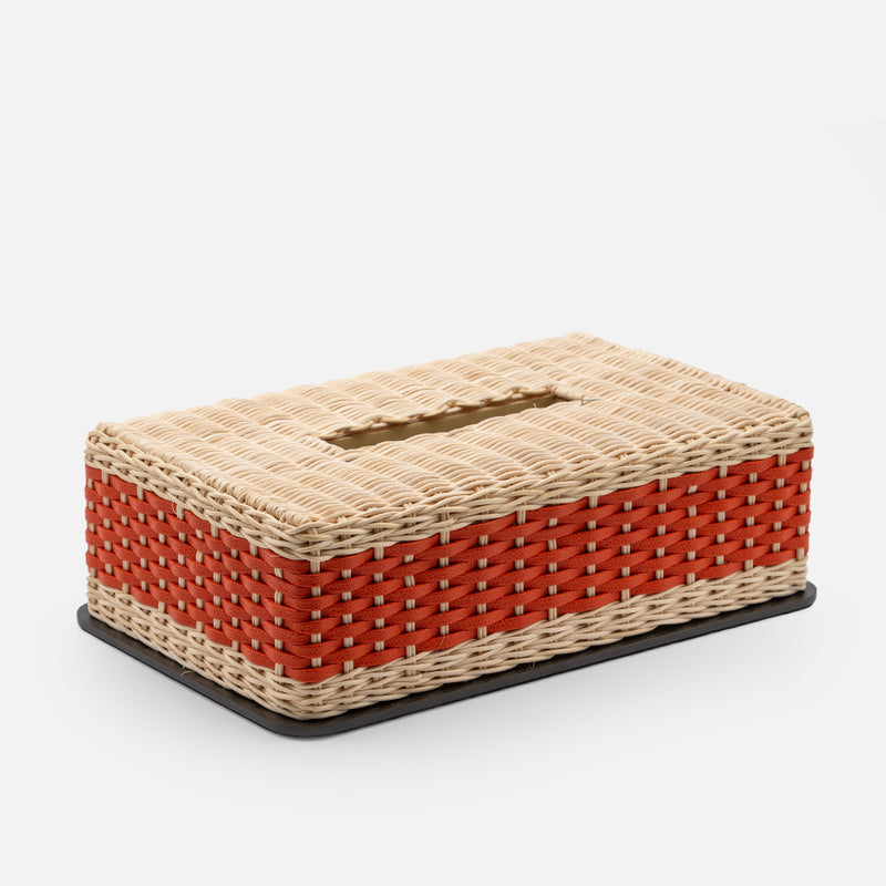 Amiens Rattan Tissue Box, Mango