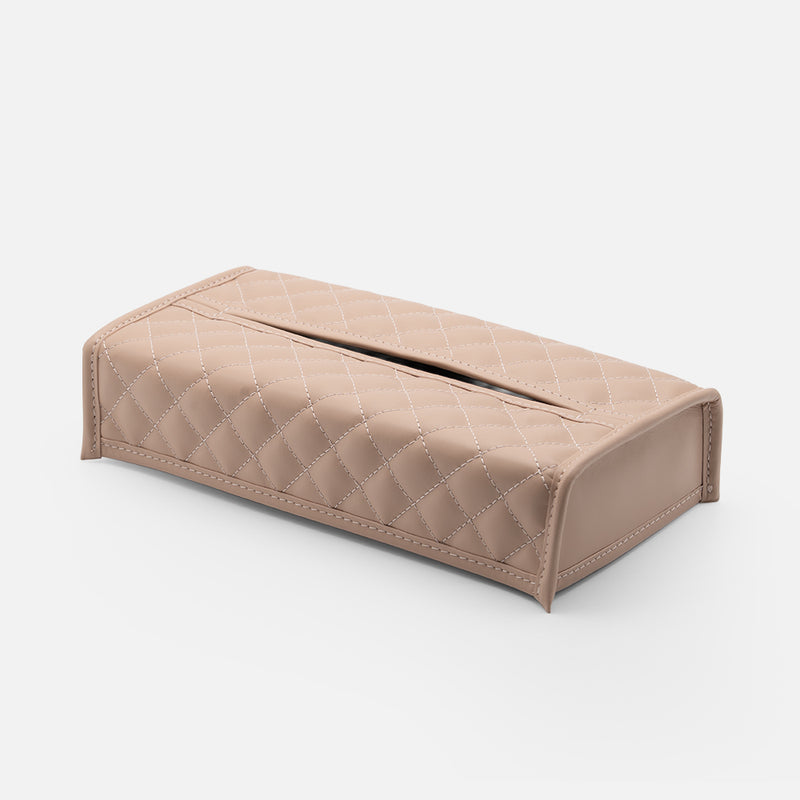 Elba Diamonds Rectangular Tissue Holder, Blush Pink