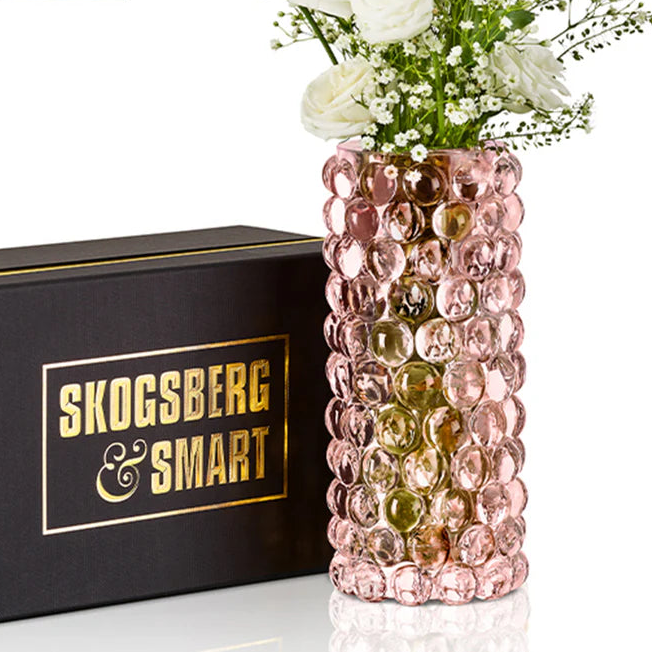 Boule Hurricane Vase, Rose