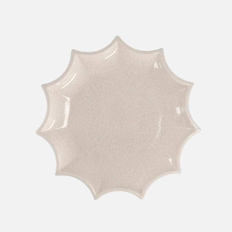 Tasca DΓ©cor Tray, White Crackle, 34cm