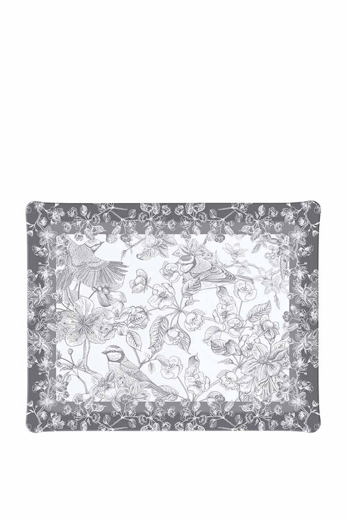 Arabela Acrylic Tray, Grey, 46x36cm