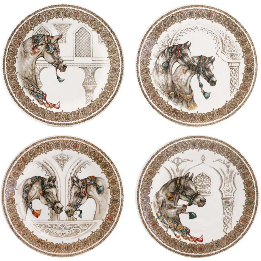 Wind Horses Set of 4 canapé plates (Ø 16,5 cm )