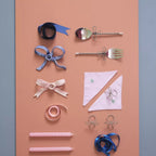 مجموعة من 4 حاملات مناديل على شكل فيونكة و4 لمسات نهائية