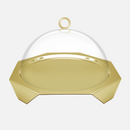 Hexagon pastry & cheese stand gold