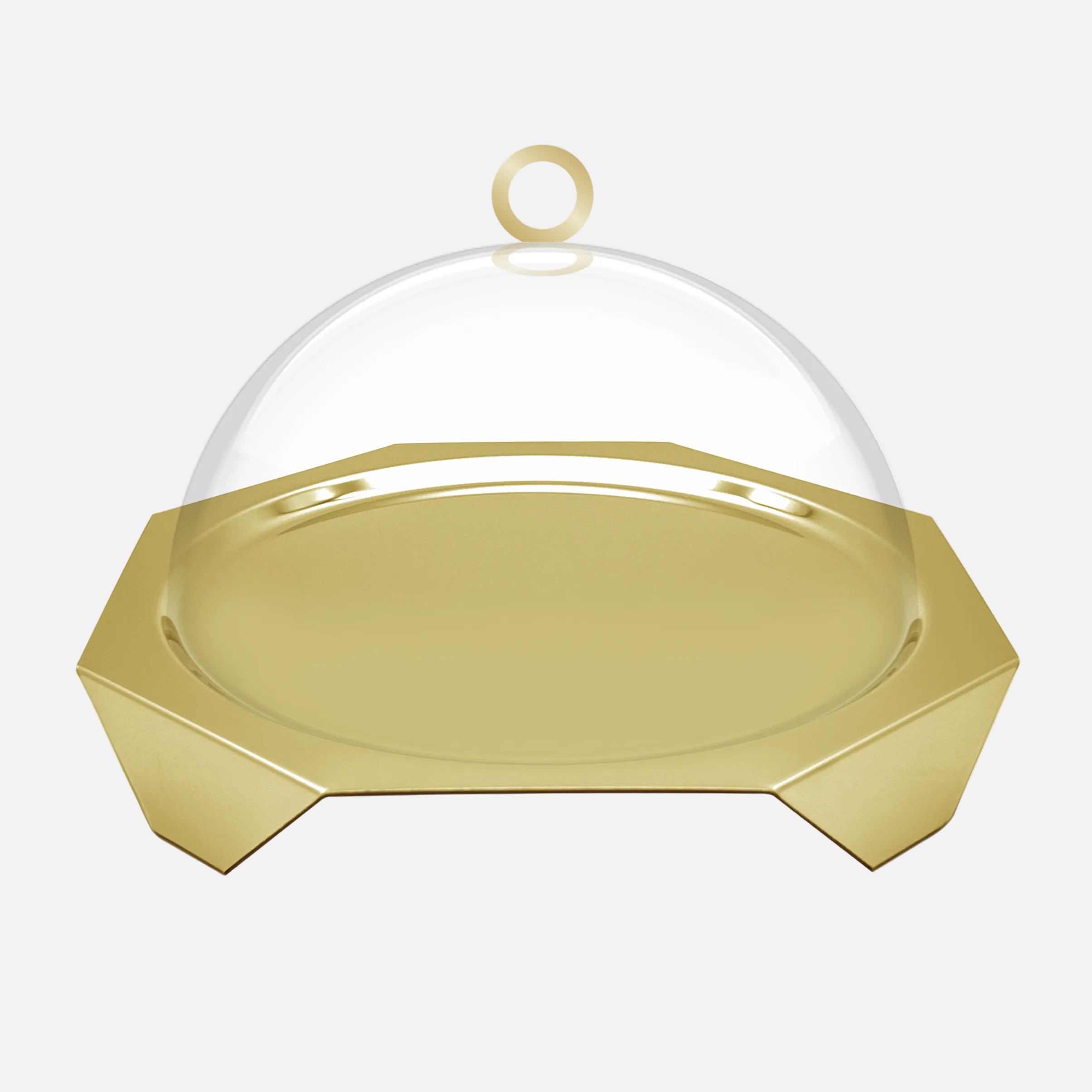 Hexagon pastry & cheese stand gold