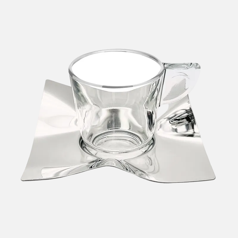 Carissa coffee cup Silver 11Cm Set of 6