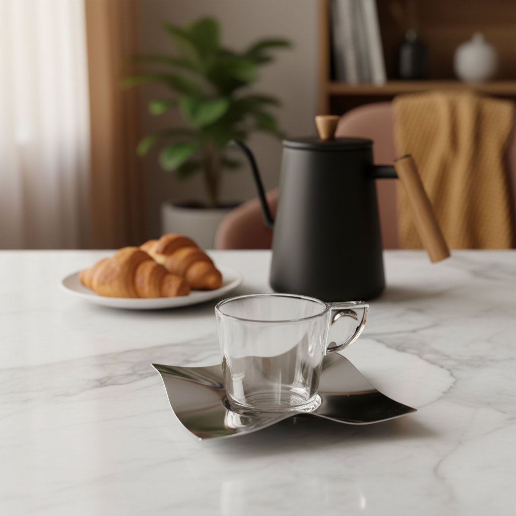 Carissa coffee cup Silver 11Cm