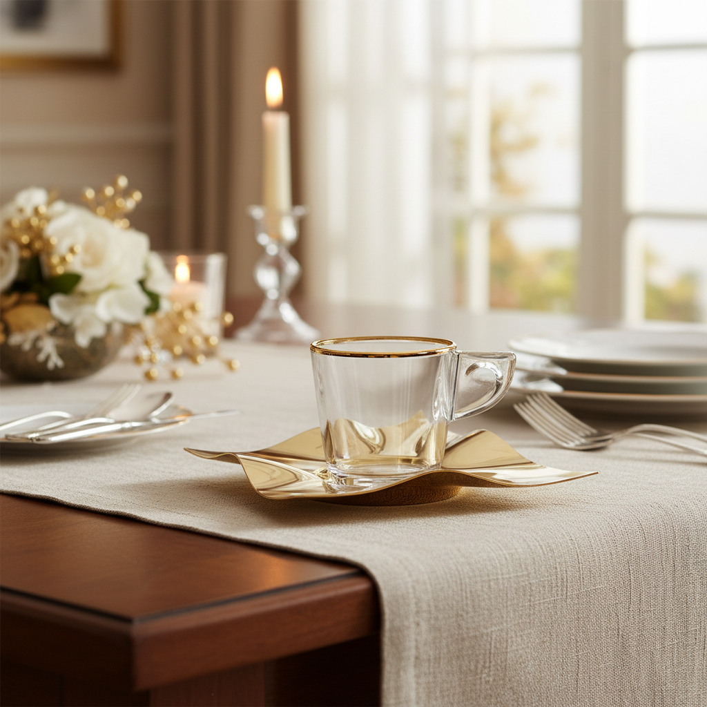 Carissa coffee cup Gold 11Cm