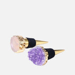 4 White Quartz Coasters & 2 Bottle Toppers