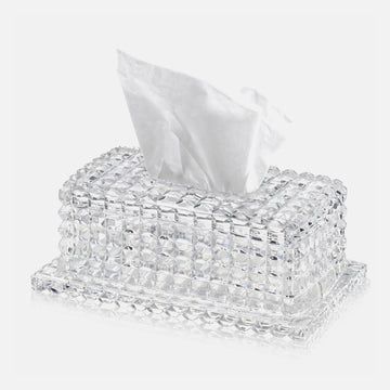 Clear Rectangular Tissue Holder with Base