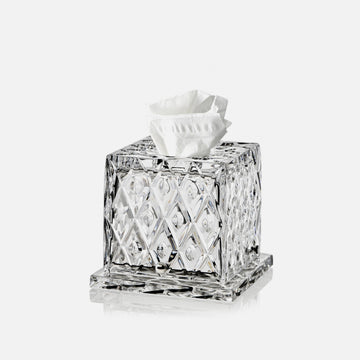 Clear Square Tissue Holder with Base