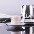 Dimlaj Kareem Set of 6 Pcs Coffee Cups and Saucers (Gold) - Premium Coffee Sets from Kareem By Dimlaj - Just $235! 