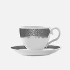 Dimlaj Cordoba Set of 6 Pcs Turkish Coffee Cups and Saucers  (Platinum) - Premium Coffee Sets from Cordoba By Dimlaj - Just $265! 