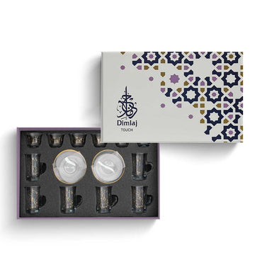 مجموعة ديملاج تاتش جليمر، 18 قطعة من أدوات الشرب المتنوعة باللون الذهبي