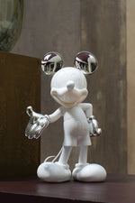 تمثال ميكي صغير ثنائي اللون - أبيض/ذهبي