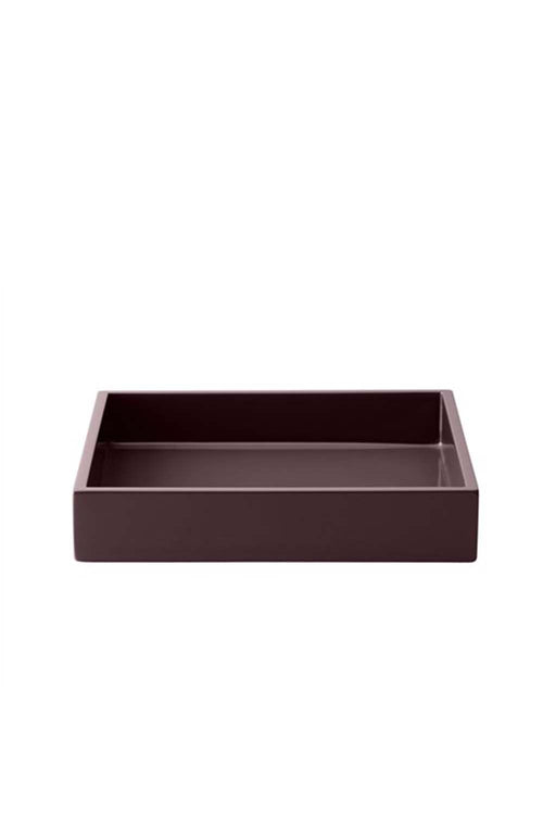 LUX Lacquer Tray, Burgundy, 19x19x3.5cm