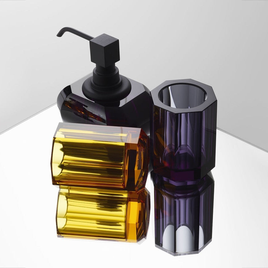 Countertop Crystal Glass Toothbrush Holder