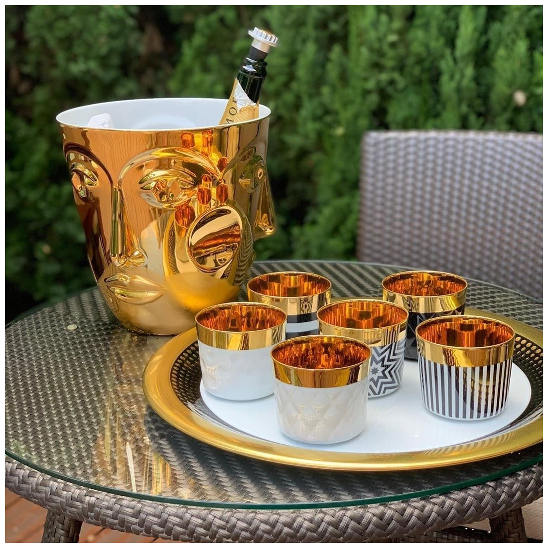 Champagne Cooler Faces, Gold