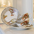 Set of 2 Tea Cups & Saucers - Wind Horses(16 cl x Ø 15.2cm)