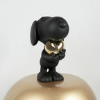 Snoopy Heart Resin Figurine, BG (H:27cm Small Edition)