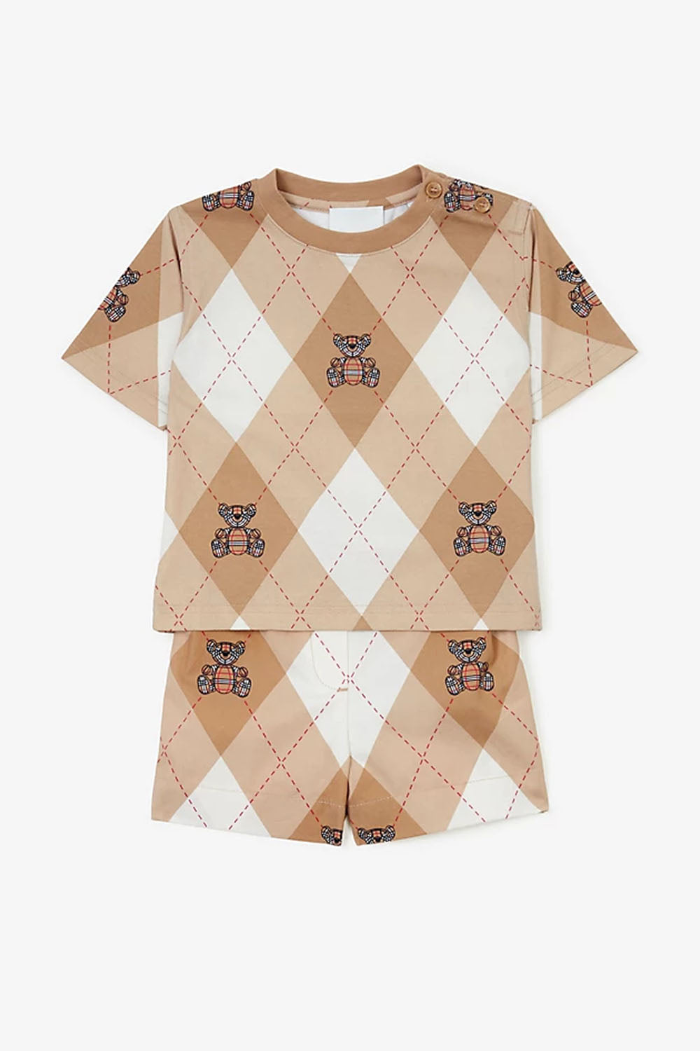 Thomas Bear Argyle Print Cotton T-shirt Baby for Boys - Maison7