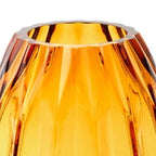 Glass Folds Vase M Ochre