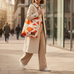 حقيبة ناستري هوم 35×39 سم من القطن بنقشة شريطية