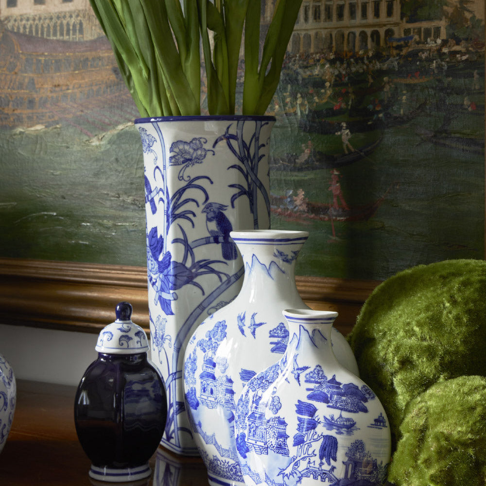 Vase Chinoiserie Bamboo H45 D20