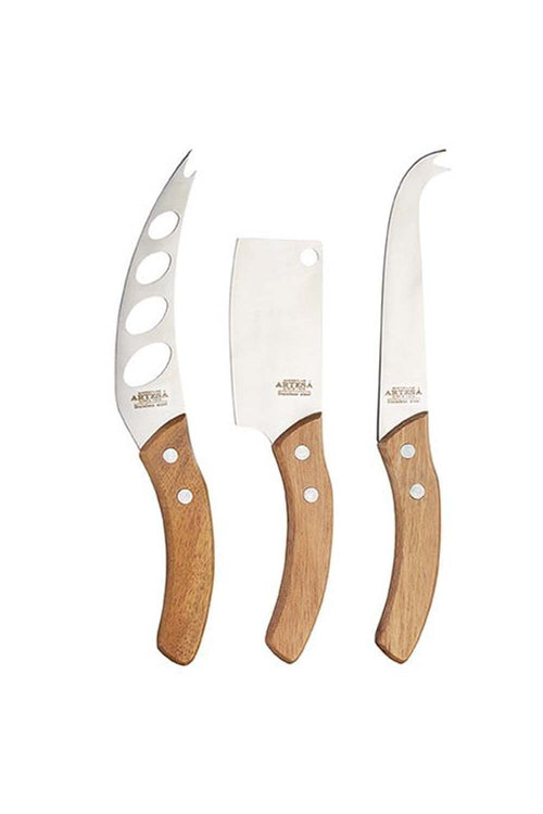 Cheese Knives with Wooden Handle, Set of 3