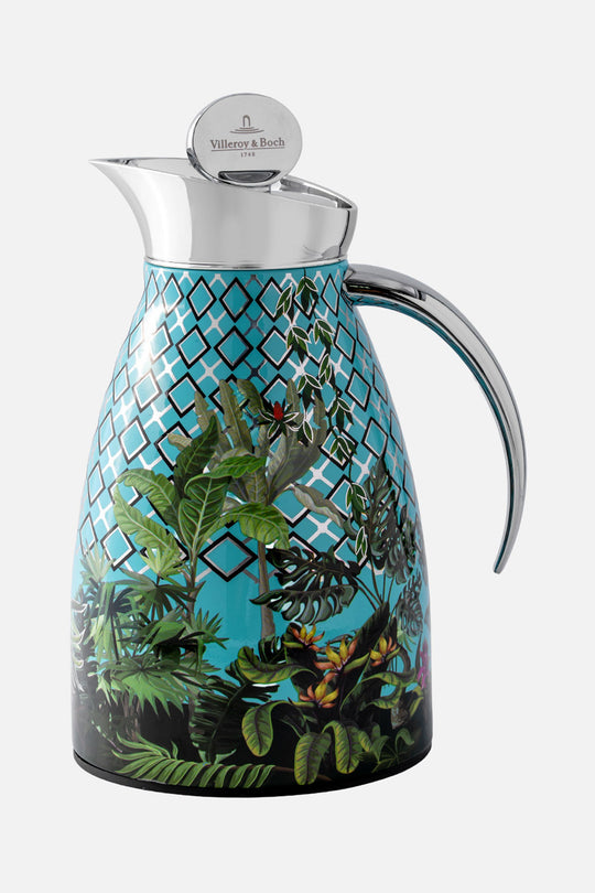 Amazonia 1L Thermos Silver Leaves Chrome for Home
