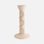 Anna Candle Holder – Small Format in crackle cream white