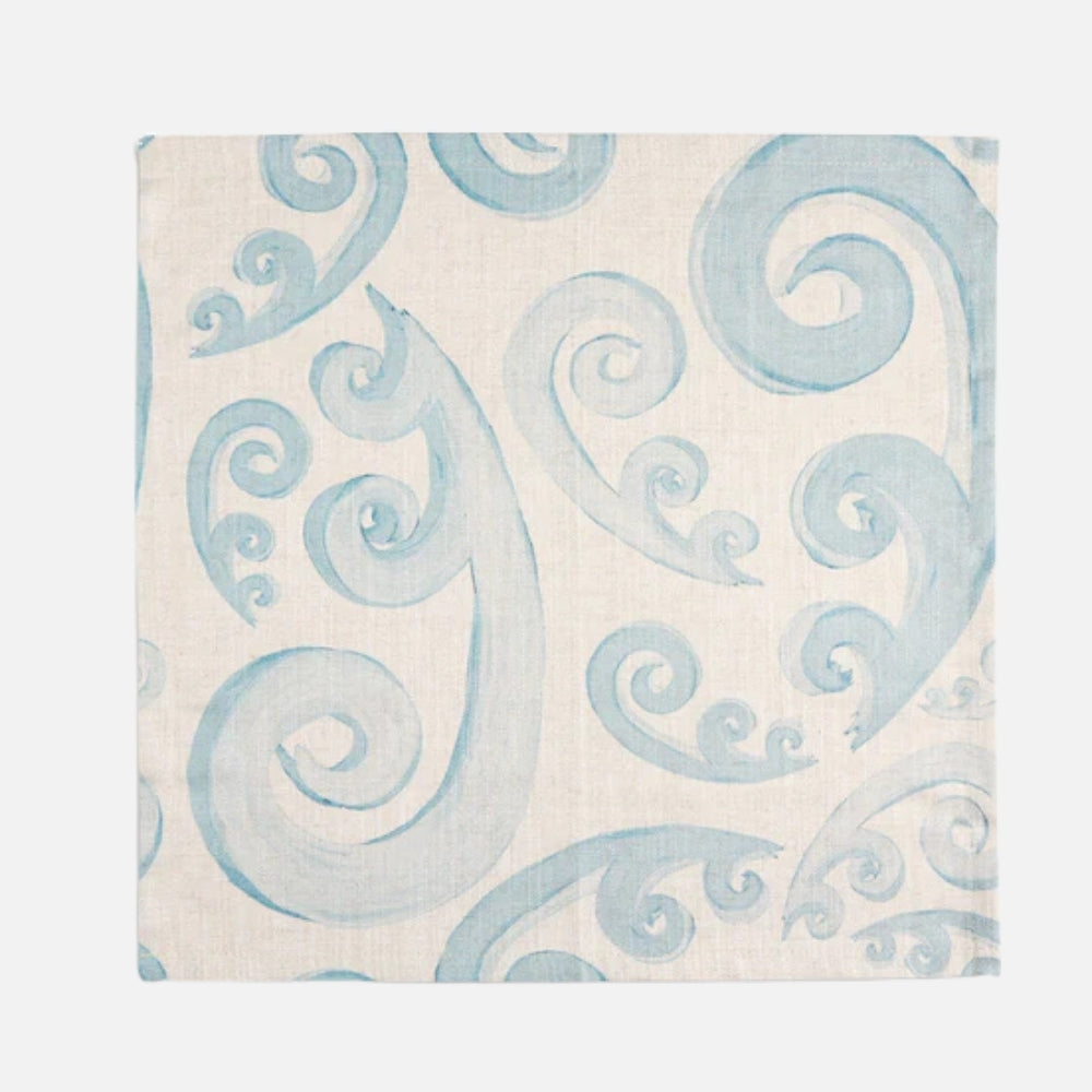 Athenee Peacock Napkins – Light Blue Set of 2