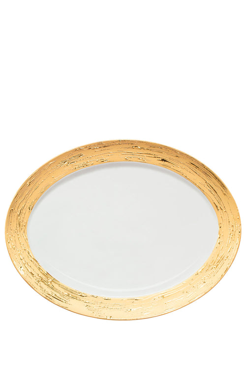 Auratus Large Oval Platter, Gold, 39cm