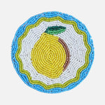 Beaded Coasters - Lemon - Set of 4