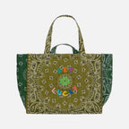 Call It Maxi Cabas Matelassé-Get Lucky Bronze/ Vert Week-End Tote Bag