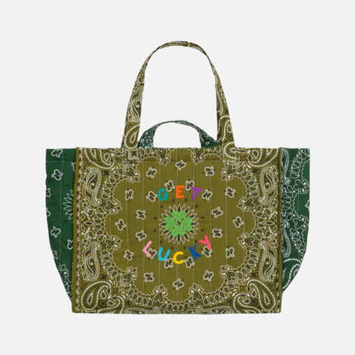 Call It Maxi Cabas Matelassé-Get Lucky Bronze/ Vert Week-End Tote Bag