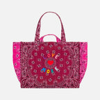 Call It Maxi Cabas Matelassé - Love More Bordeaux/ Fuchsia Tote Bag