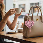 Call It Porte-Clés - حلقة مفاتيح Coeur Pale Pink/ بوردو