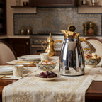 إبريق شيك مفرغ من الهواء، كروم مع ذهب عيار 24، سعة 1 لتر