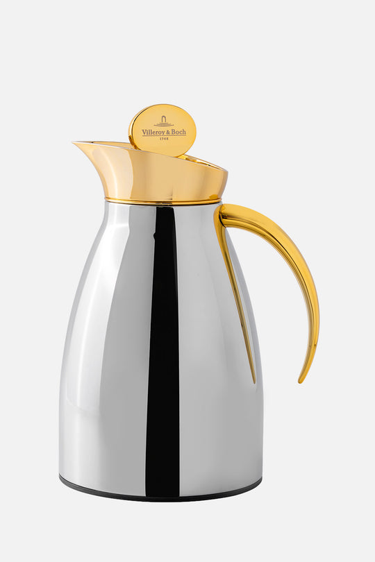 Chic Vacuum Jug, Chrome with 24K Gold, 1L