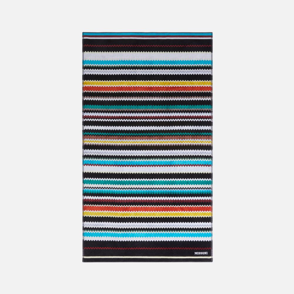 Curt beach towel in zigzag cotton terry cloth