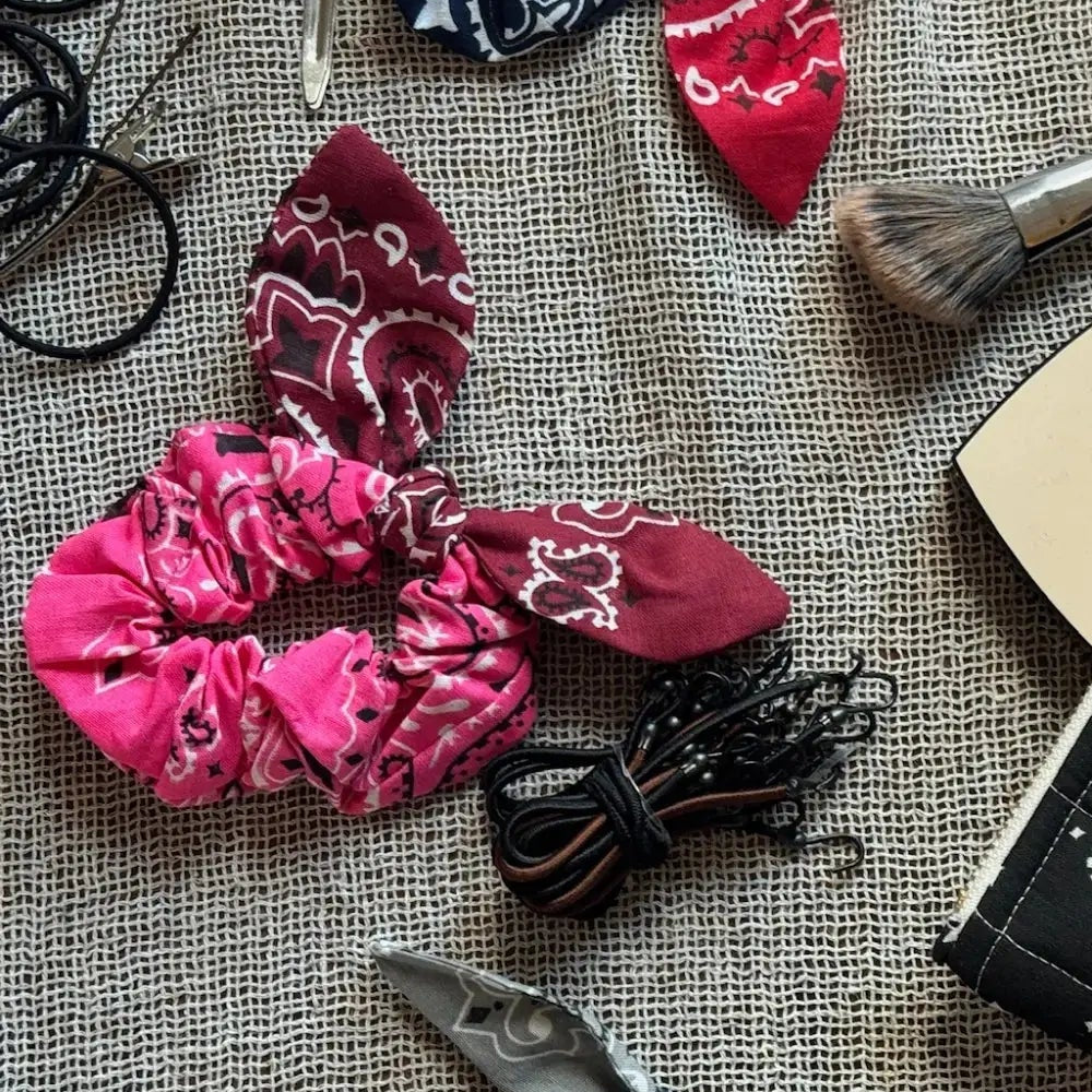 Call It Chouchou Fuchsia/ Bordeaux Hair Scrunchie