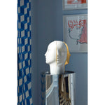 Druggist Eye Vase - Blue & Gold Porcelain Decorative Art Vase