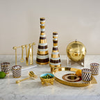 Chambeige Eye Tray – Brass & Mirrored Glass Decorative Tray