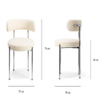 Libera Chair — Cream White Curly Wool & Chromed Metal