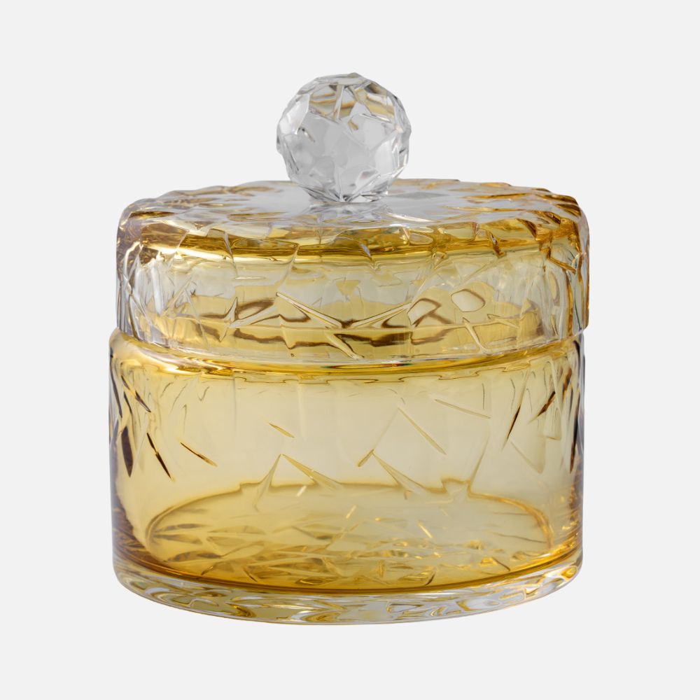 Floe Crystal Decorative Box Light Amber – 13.5x16.5cm