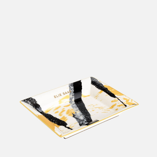 Golden Sumi-Elarge Vide-Poche 20X16Cm W. Leather GB