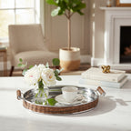 Abhika Hermiwicker Tray – Silver