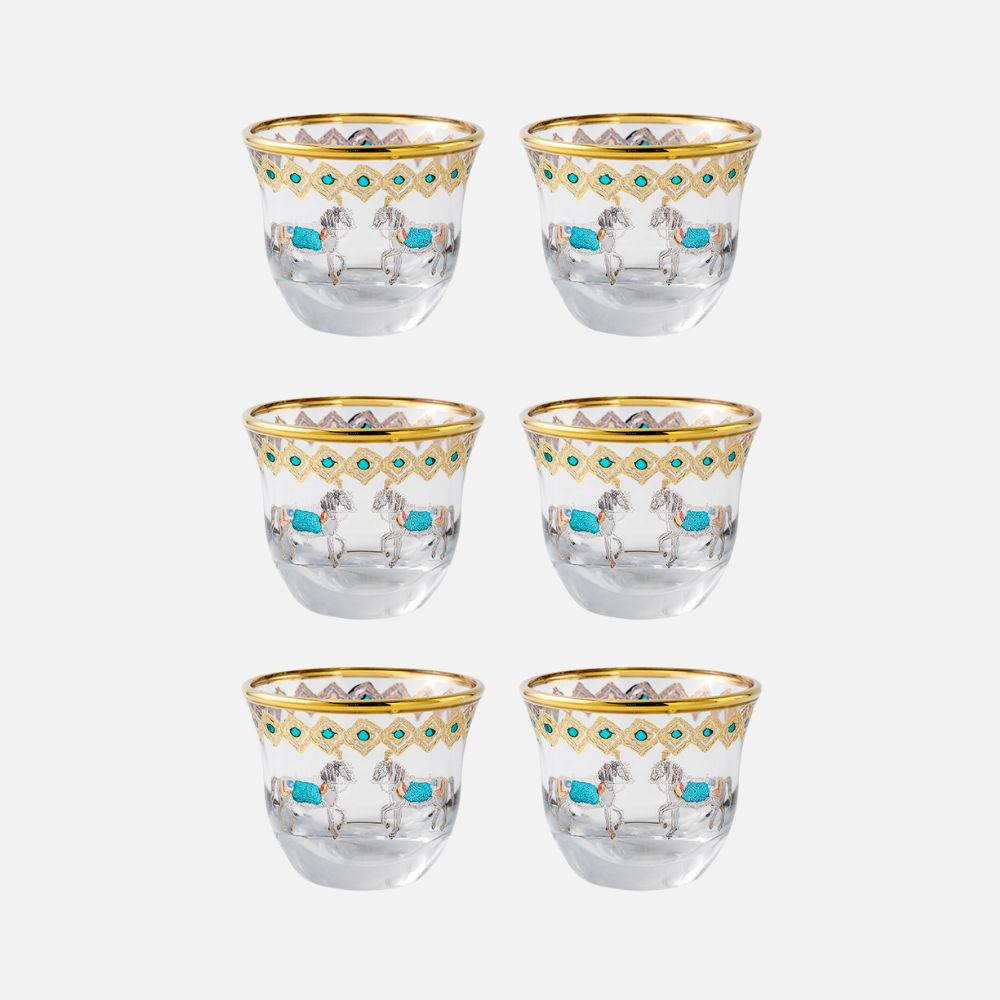 Horse Tiffany Set of 6 Gawa Cup 80ml